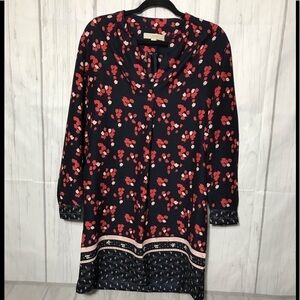 Loft long sleeve floral print dress size Small D23